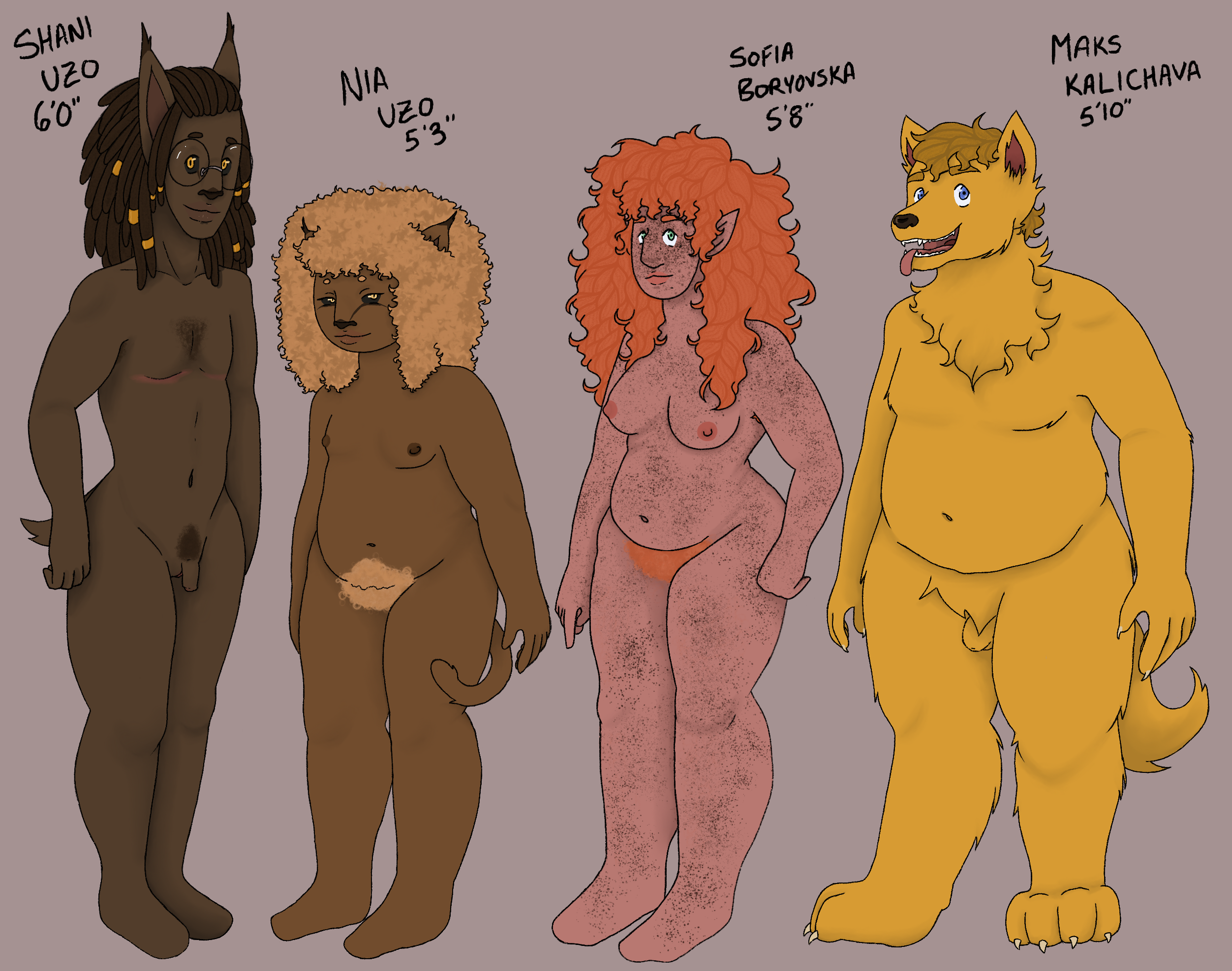Nude line up: Shani, Nia, Sofia, Maks